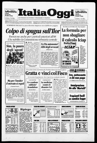 Italia oggi : quotidiano di economia finanza e politica